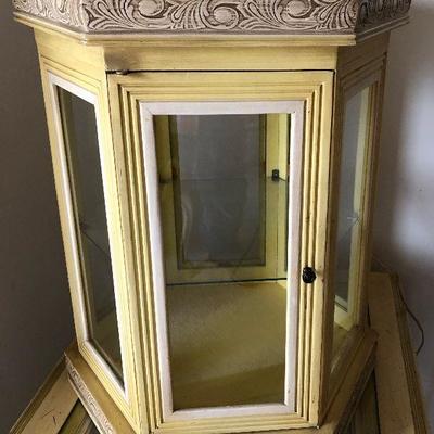 Lighted Hexagon Shaped Display Cabinet/Table 