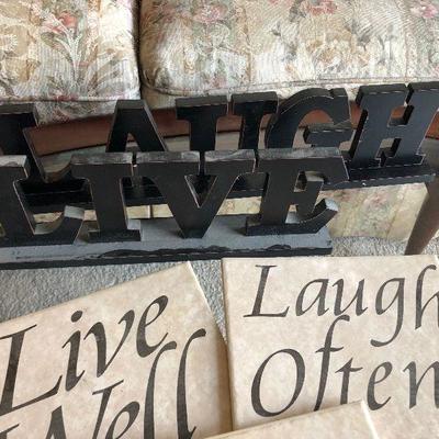 Live love laugh Signs Lot 46 