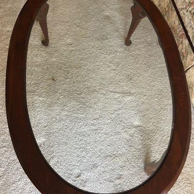 Coffee table Oval Cherry Beveled