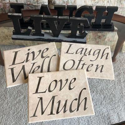 Live love laugh Signs Lot 46 