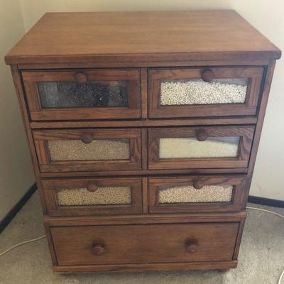 Oak Chest of Drawers - Made to look like old grocery counter