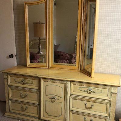 Dresser with Mirror French Country Style