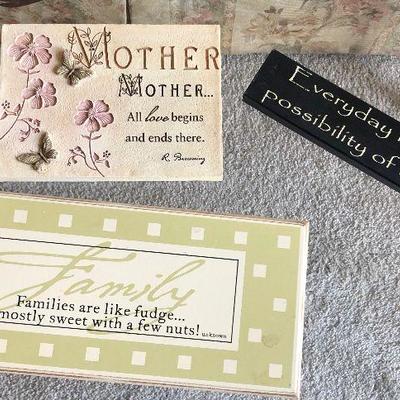 Mother and Family Signs 