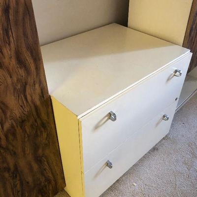 Lot 79 Midcentury Chrome Handled Lateral File Cabinet