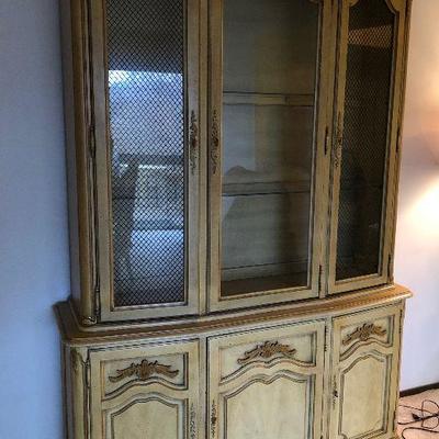 French Provincial China Cabinet 