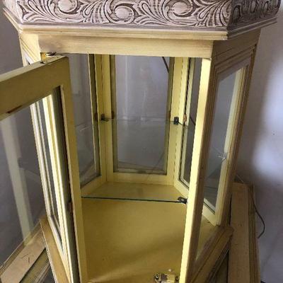 Lighted Hexagon Shaped Display Cabinet/Table 