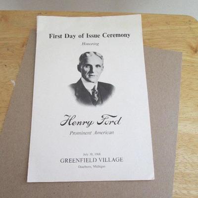 First Day Of Issue Ceremony - Henry Ford