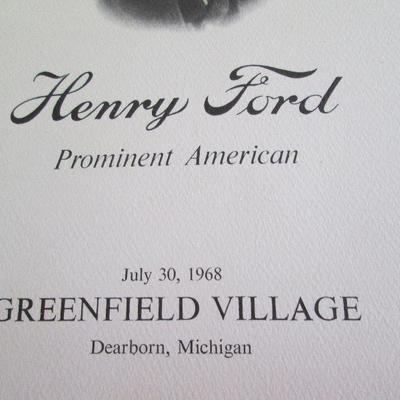First Day Of Issue Ceremony - Henry Ford