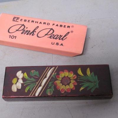 Wooden Pencil Box & Eraser