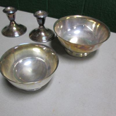 Silver Plated - Candle Holders - Bowls and Tray