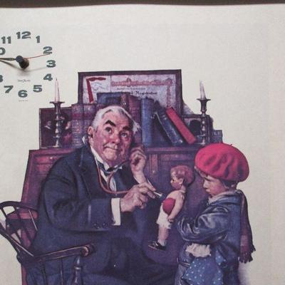 Norman Rockwell 1972 Lithograph Clock