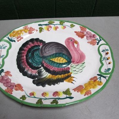Turkey Platter Marked Italy