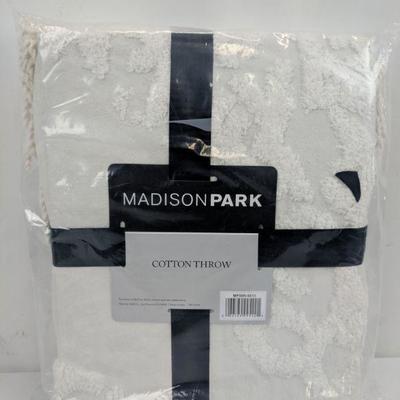 Madison Park Cotton Throw Cream - New