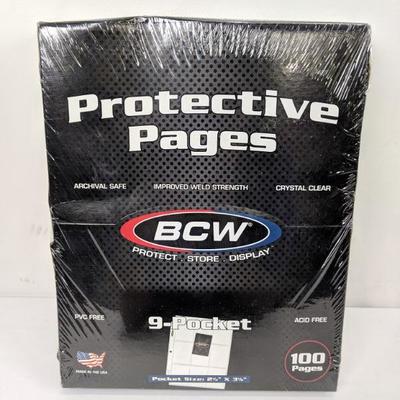 100 Protective Pages 9-Pocket - New