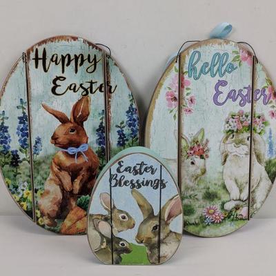 3 pc Easter Bunny Decoration - New