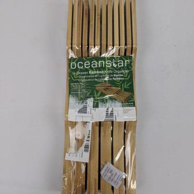 Oceanstar in-Door Bamboo Knife Organizer - New