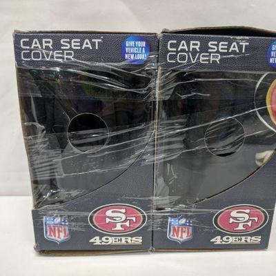 Set of 2 NFL San Francisco 49ers Car Seat Cover - New