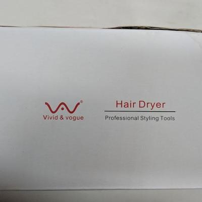 Vivid and Vogue Hair Dryer - New, Damaged Box