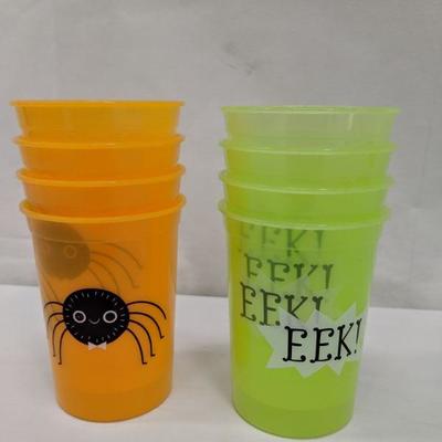 Halloween Cups Orange/Green - New
