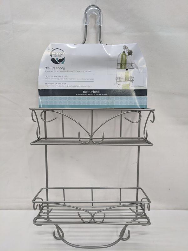 Zenna Home Shower Caddy Satin Nickel New