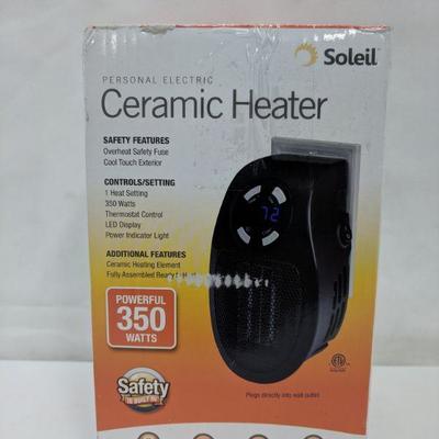 Personal Ceramic Heater 350 Watts - New, Damaged Box 
