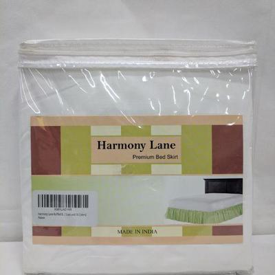 Harmony Lane Premium Bed Skirt White - New