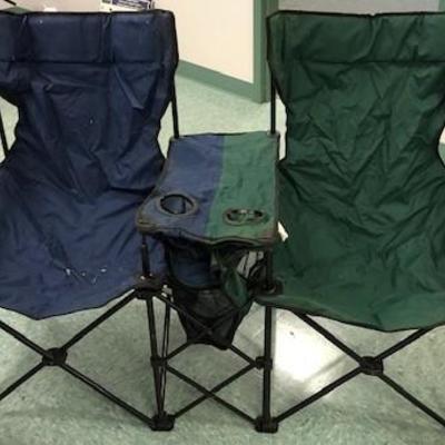 Three collapsible chairs