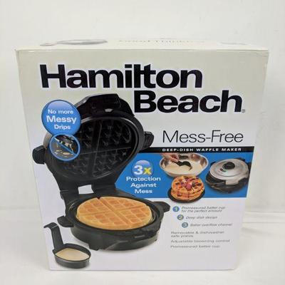 Hamilton Beach Mess-Free Waffle Marker - New
