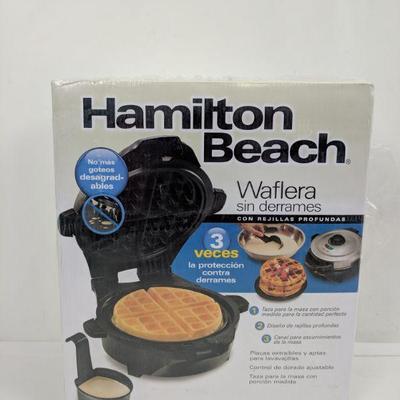 Hamilton Beach Mess-Free Waffle Marker - New