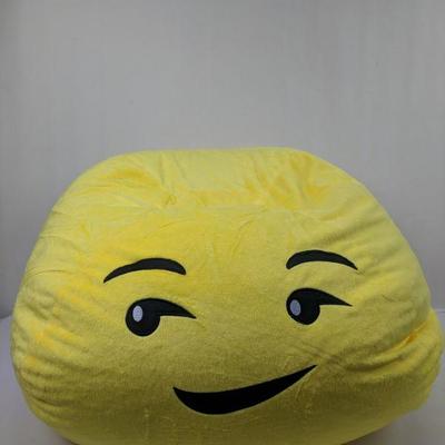 Yellow Smiley Face Bean Bag - New