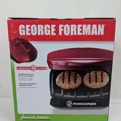 George Foreman 2 Serving Grill Red - New