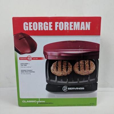 George Foreman 2 Serving Grill Red - New