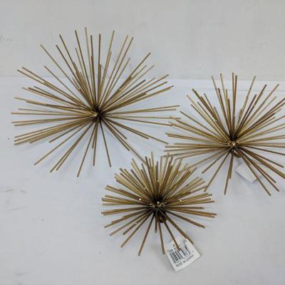 Set of 3 Gold Wall Decorations - New