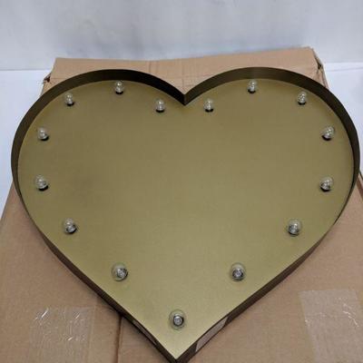 Threshold Heart Marquee Light - New, Opened Box