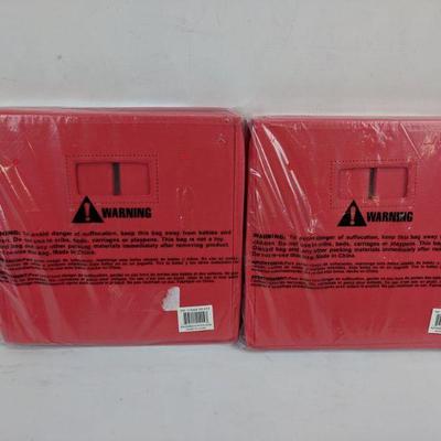 RiverRidge Soft Storage Bin, Red, Pack of 2 - New