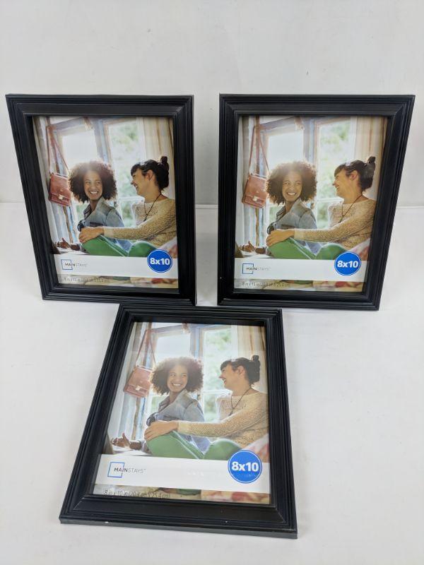 Mainstays 8" x 10" Black Frames, 3 Pack New