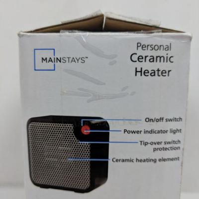 Mainstays Personal Ceramic Heater 250 Watts - New Open Box