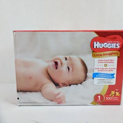 Huggies Little Snugglers Diapers 1 yr 100 ct - New