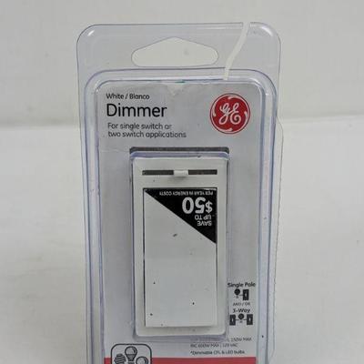 White Dimmer For Single/Two Switch App - New, Opened Package