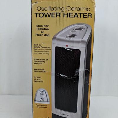 Lasko Oscillating Ceramic Tower Heater - New