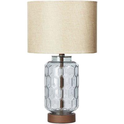 Better Homes & Gardens Geo Textured Glass Table Lamp - New, Opened Box