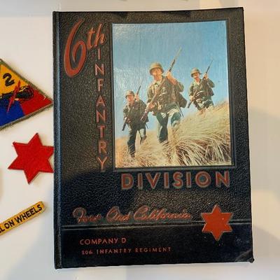 1955 US ARMY Fort Ord 6th Infantry Division Company D and Patches