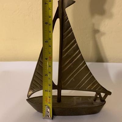 Brass Sailboat Figurine