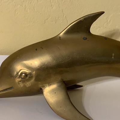 Brass Dolphin Figurine