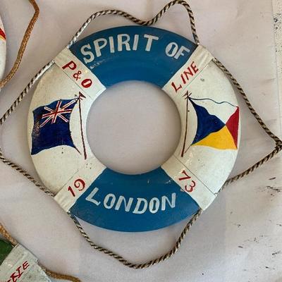 Set Of 5 Preserver Souvenir P&O - Spirit of London - Maiden Season - 1973