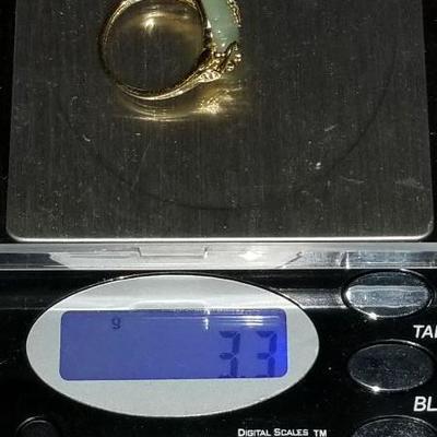 14k jade ring