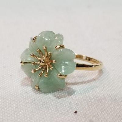 14k jade ring