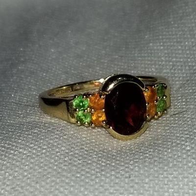 14k yellow gold, 3.2 grams gemstone ring
