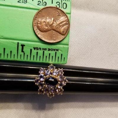14k gold tanzanite cocktail ring