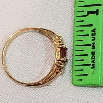14k Ruby diamond ring inv# 14